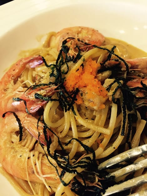 [桃園]微辣鮮蝦蟹肉義大麵～義式走廊＠中壢。中原商圈(已結束營業)