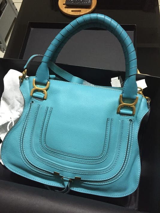[開箱]一見鍾情。Chloé Marcie washed blue～Reebonz